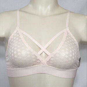 Sweet Treats Strappy Circle Lace Bralette Bra Size SMALL Light Peach  New with T